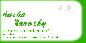 aniko marothy business card